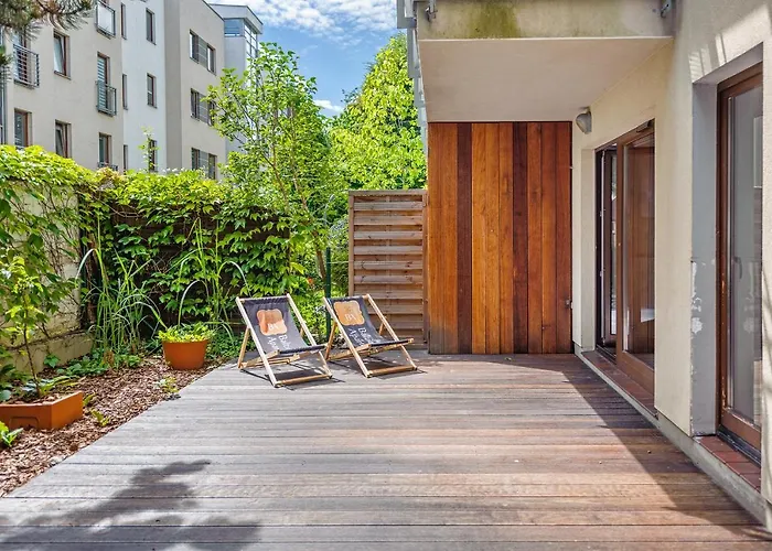 Lovely Terrace With Car Place